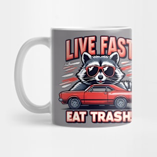 Possum Raccoon Live Fast Eat Trash Street Cats Squad Mug